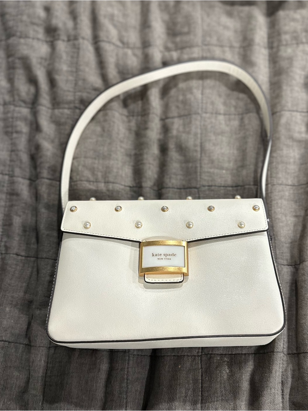 Kate Spade Katy Pearl Embellished Medium Shoulder Bag